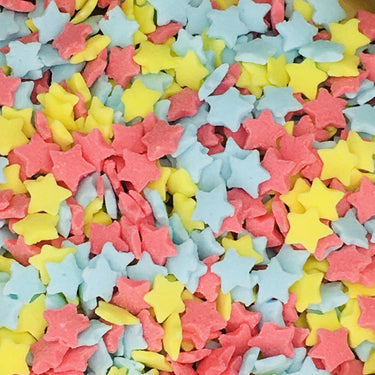 Star Quins Sprinkles Red, Yellow, Blue - Cool Mom Sprinkles